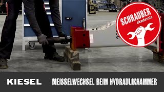 Meißelwechsel beim Hydraulikhammer  die Schrauber Akademie [upl. by Wampler78]