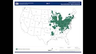 Emerald Ash Borer Infestation Time Series Spread Map [upl. by Lorita635]