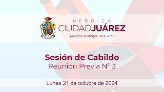 21102024  Sesión de Cabildo Nº 3 · Reunión Previa [upl. by Finstad25]