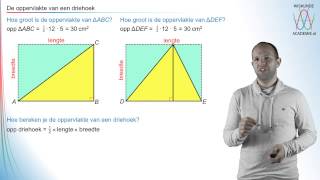 Driehoek  de oppervlakte van een driehoek  WiskundeAcademie [upl. by Anse549]