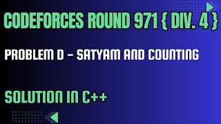 Codeforces Round 971 Problem D Satyam and Counting Full Solution In C [upl. by Casanova]