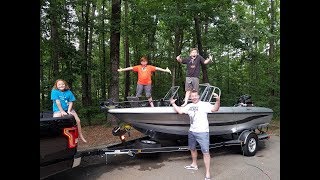 We got the kids a new boat Can they drive it [upl. by Adnilemre]