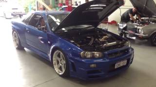 Nissan Skyline GTR R34 Turbo Sound [upl. by Zorine540]