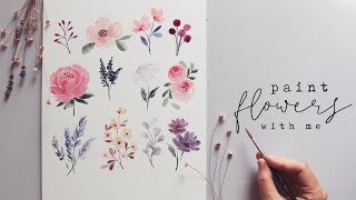 Every Watercolor Flower Youll Ever Need [upl. by Yhtomiht540]