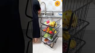 kitchen storage cart basket gadgetskitchenstoragekitchenessentialsgoodthingyoutubeshorts [upl. by Nerty]