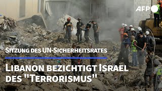 Libanon bezichtigt Israel des quotTerrorismusquot  AFP [upl. by Nabatse213]