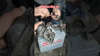 How to check Engine starter shortvideo mechanicalskills carpart skills [upl. by Therese]