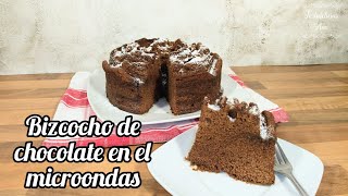 El Mejor BIZCOCHO DE CHOCOLATE en MICROONDAS MUY ESPONJOSO En minutos listo [upl. by Anuayek776]