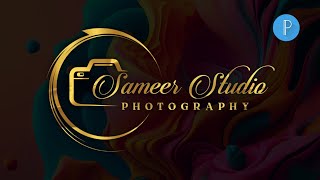 how to make photography logo in pixellab  photography logo design  pixellab logo design [upl. by Eaves]