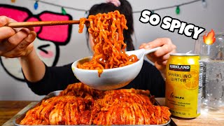 SPICIEST KIMCHI IN THE WORLD WRAPPED NUCLEAR FIRE NOODLES l MUKBANG [upl. by Atika]