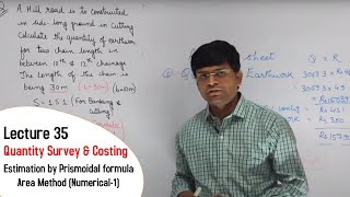 Road Estimate by using Prismoidal Formula Area Method  Lecture 35  QSC  Aditya Agrawal [upl. by Kingsly]