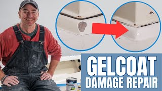 Gelcoat Damage Repairs FAST and EASY  DIY Boat Owner Basics [upl. by Nnalatsyrc]