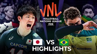 HISTORICAL MATCH  JAPAN vs BRAZIL  Mens VNL 2023 [upl. by Ewall]