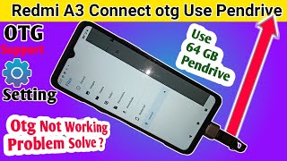 Redmi A3 connect otg Use pendrive [upl. by Adnamar]