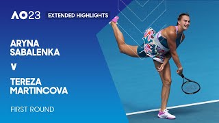 Aryna Sabalenka v Tereza Martincova Extended Highlights  Australian Open 2023 First Round [upl. by Esinert675]