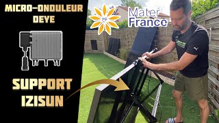 J’installe un kit photovoltaïque ☀️ Support IZISUN amp micro onduleur DEYE 1000w MATERFRANCE plugampplay [upl. by Lala]