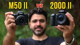 Canon M50 Mark ii vs Canon 200d ii  Best Camera under 50000 [upl. by Nester838]