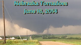 June 16th 2014 Twin Tornadoes near Pilger Nebraska [upl. by Leong687]