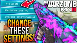 WARZONE New BEST AIMING SETTINGS You NEED To Be Using WARZONE 3 Best Controller Settings [upl. by Temhem]