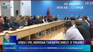 Lideri i PD Sali Berisha takim me drejtuesit e Tiranës 10122024 [upl. by Esylla54]