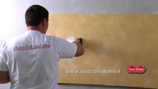 Marmorino Metallic gold  How to apply Marmorino Venetian Plaster [upl. by Nettirb858]