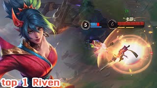 Wild Rift Riven  Top 1 Riven Gameplay Rank Grandmaster [upl. by Alleynad]