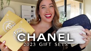 CHANEL HOLIDAY GIFT SETS HAUL UNBOXING  and HOW TO TURN THE POUCH INTO A CHANEL BAG  A SURPRISE ✨ [upl. by Eisnil]