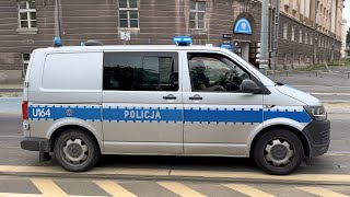 Alarmowo Policja  U164  Volkswagen Transporter T6  KMP Poznań [upl. by Suirred]