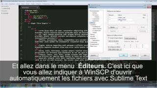 Travailler directement sur FTP avec SublimeText 2 et WinSCP [upl. by Nauquf]