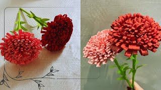 How to make very easy and simple flowersAmazing paper flower craft [upl. by Derian]