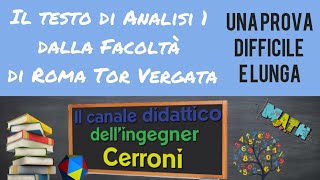 Un esame molto difficile di Analisi 1 [upl. by Noeruat]