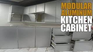 MODULAR ALUMINUM KITCHEN CABINET NI SIR ALHGONJOE [upl. by Anitrak]