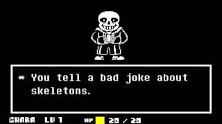 UNDERTALE  Pacifist Run Sans Battle [upl. by Beberg]