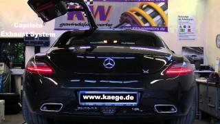 Mercedes SLS AMG Tuned Capristo Exhaust System Nice Sound [upl. by Orlosky]