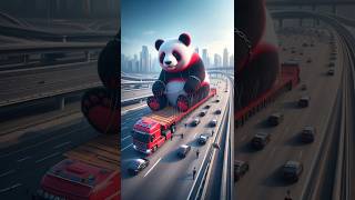 ❤️ Evolution of Panda Big Panda Transporting In Truck 🥰 1 cat cute panda shorts [upl. by Thorr]