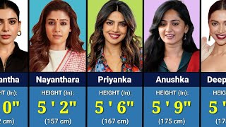 Heights Of Famous Indian Actresses in 2024 actress [upl. by Elka204]