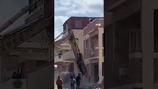 Egyptian authorities demolish a house while a woman is inside [upl. by Prichard]