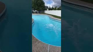 Blowing out the bottom drain poolclosing swimmingpool poolservice pool poolrepair ingroundpool [upl. by Fidellas216]