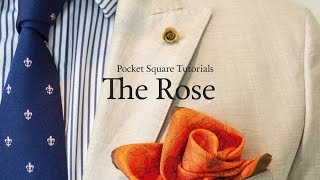 Pocket Square Tutorial How to fold The Rose [upl. by Aliemaj]