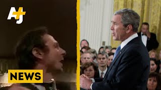 Iraq Veteran Confronts ExPresident George W Bush On War Deaths Shorts [upl. by Khai]