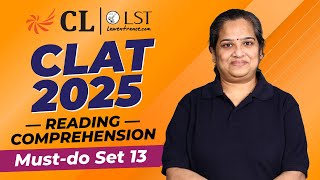 CLAT 2025  Reading Comprehension  Mustdo RC Sets  CLAT English Series 13 [upl. by Luigi4]