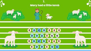 MARRY HAD A LITTLE LAMB – XYLOPHONE PLAY ALONG VIDEO TUTORIAL [upl. by Colet]