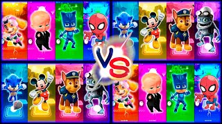 Tiles Hop Boss Baby vs Baby Shark vs BabyBus vs Paw Patrol vs Mario vs Sonic [upl. by Alrats]