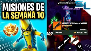 Como COMPLETAR TODAS las MISIONES DE LA SEMANA 10 TEMPORADA 4 CAPITULO 5 ALERTA DOOM FORTNITE [upl. by Tfat]