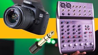 How to plug a mixer into a DSLR [upl. by Odine]