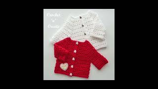 Crochet Winter Baby Cardigans Designs [upl. by Neelrak]