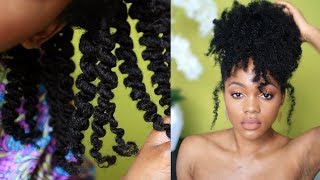 SUPER DEFINED TWIST OUT ON 4C NATURAL HAIR ft SALON PRO TWIN OLIVE GEL  Luchi Loyale [upl. by Accire]