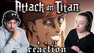 Attack on Titan 4x13 REACTION  quotChildren of the Forestquot [upl. by Merrill31]