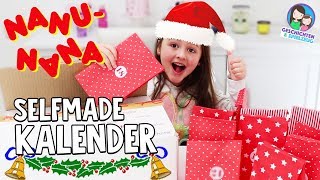 DIY Adventskalender Box für Kinder von NANU NANA 🎁 24 tolle Geschenke 🎁Geschichten und Spielzeug [upl. by Narahs]