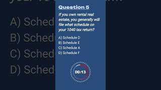 Tax Quiz  Where do you report rental real estate income [upl. by Bergman429]